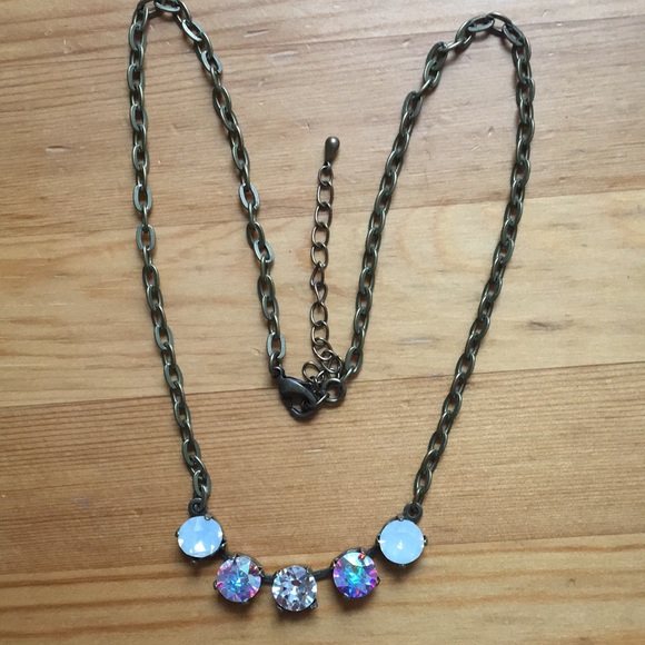 Aurora Borealis + Opal Crystal Necklace - Picture 3 of 16